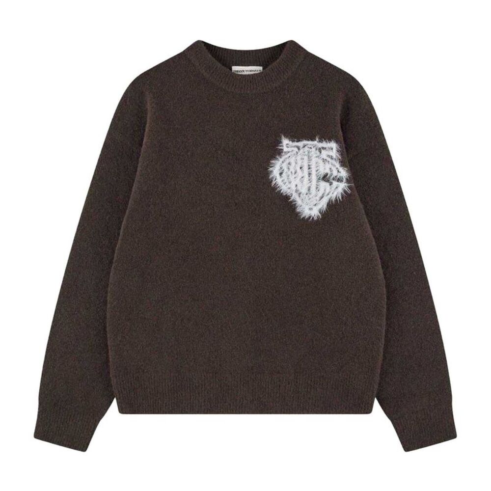 Couture Mens Fluffy Pullover / Brown